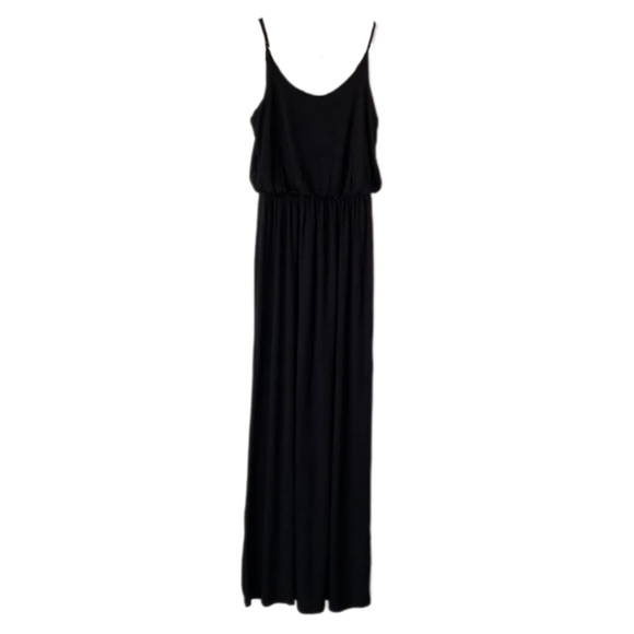 Lush Black Strappy Maxi Dess - Picture 4 of 5